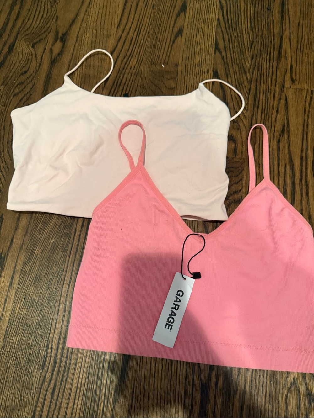 Garage Seamless Tank Top Bundle Pink & Light Pink Size S/M NWOT